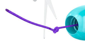 knotted cord in screw clasp